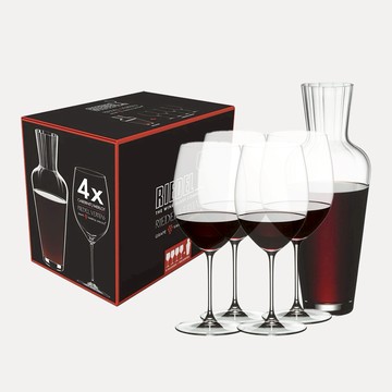 【Riedel】【收禮者自選規格】【最佳入厝禮】Veritas 5件超值組(紅酒杯/白酒杯) 客製卡片 紅酒杯 白酒杯 水晶酒杯 葡萄酒杯 醒酒器 品酒組 超值組