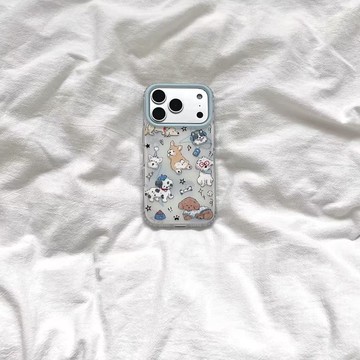 新款*ins風星星滿屏狗狗適用蘋果17ProMax手機殼iPhone16女款15硬14/13