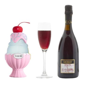 ANNA SUI 果漾聖代淡香水50ml+義大利賈柯巴齊紅葡萄氣泡飲(750ml)*6瓶