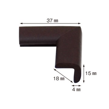 【日本CAR-BOY】尖角防護軟墊(極細)(棕)(幫危險尖角加上柔軟防護)