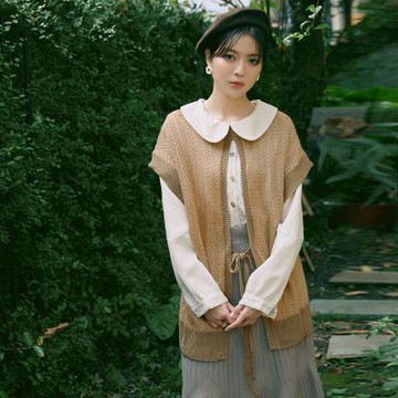 OB嚴選-2WAY復古織紋後鏤空綁帶保暖針織毛衣《FA2864-》