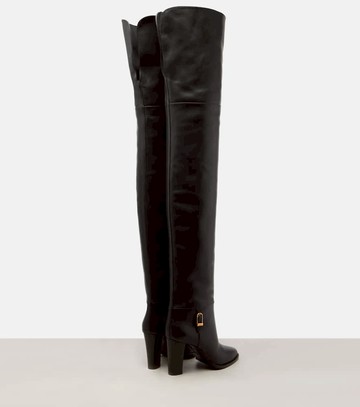 Saint Laurent Julia 85 leather over-the-knee boots