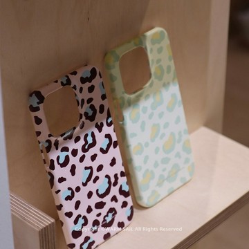 WARMSAiL 原創甜酷豹紋磨砂硬殼韓國進口單層閉口iphone15手機殼