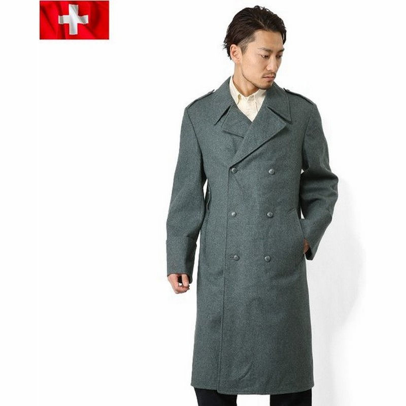 実物 Used スイス軍グレーウール ロングコート メンズ アウター ミリタリージャケット 軍服 軍物 放出品 クーポン対象外 T 通販 Lineポイント最大0 5 Get Lineショッピング