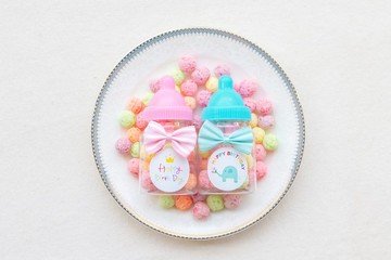 生日分享禮 小奶瓶糖果  五彩球餅乾  2色可選 幼稚園慶生