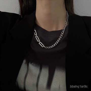 📿限時下殺📿鏤空鏈條拚接中性項鏈男女潮帥ins冷淡風嘻哈網紅衛衣鎖骨鏈配飾