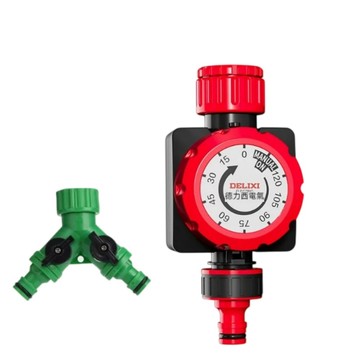 自動定時器 意馳 YICHI 自動澆水器 定時澆水器+雙出口接頭 澆水器 噴淋澆水系統 定時澆花器 庭院自動灌溉系統