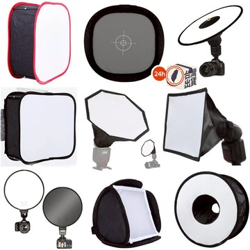 通用型閃光燈柔光罩 機頂外閃柔光箱 閃燈柔光布 機頂燈擋光板 柔光罩 柔光板 反光板配件   攝影棚燈光配件 相機燈光