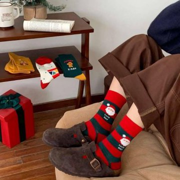 【HandStyle】女襪 聖誕節慶禮物驚喜必備Q萌暖襪(00015)