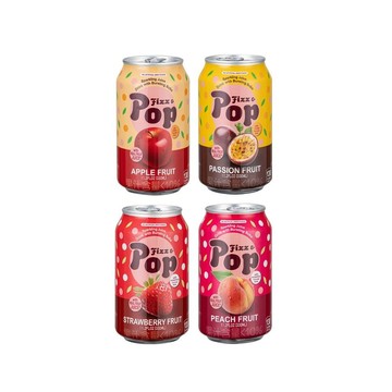 NuLife 菲帕爆爆珠氣泡果汁 330ml x 6入 (草莓風味/蘋果風味/百香果風味/水蜜桃風味)