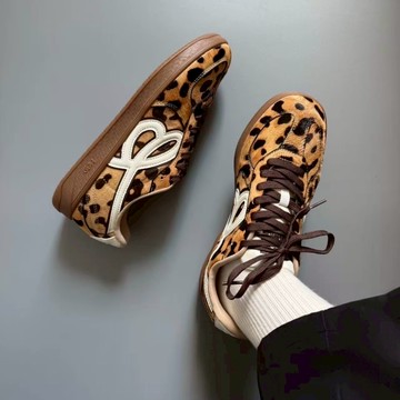 HBD x WE FLOWER 豹紋 咖啡 小花鞋 德訓鞋 聯名 百搭舒適 男女同款