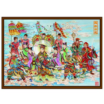 媽祖出巡新款印花線繡林默娘小件簡單自己手工貼滿磚5d鉆石畫
