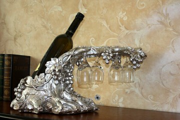 レトロ懷舊-歐風倒掛紅酒杯架葡萄藤大酒架 客廳酒櫃裝飾擺設 十天預購+現貨