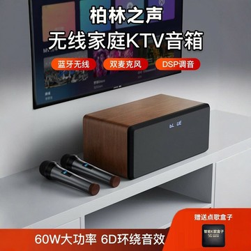 {可打統編 超低價}柏林之聲家庭KTV音響套裝麥克風一體電視K歌卡拉OK投影儀無線話筒