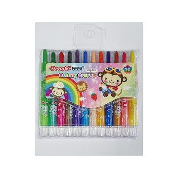 開心彩繪(短)旋蠟12入 NO-201-12