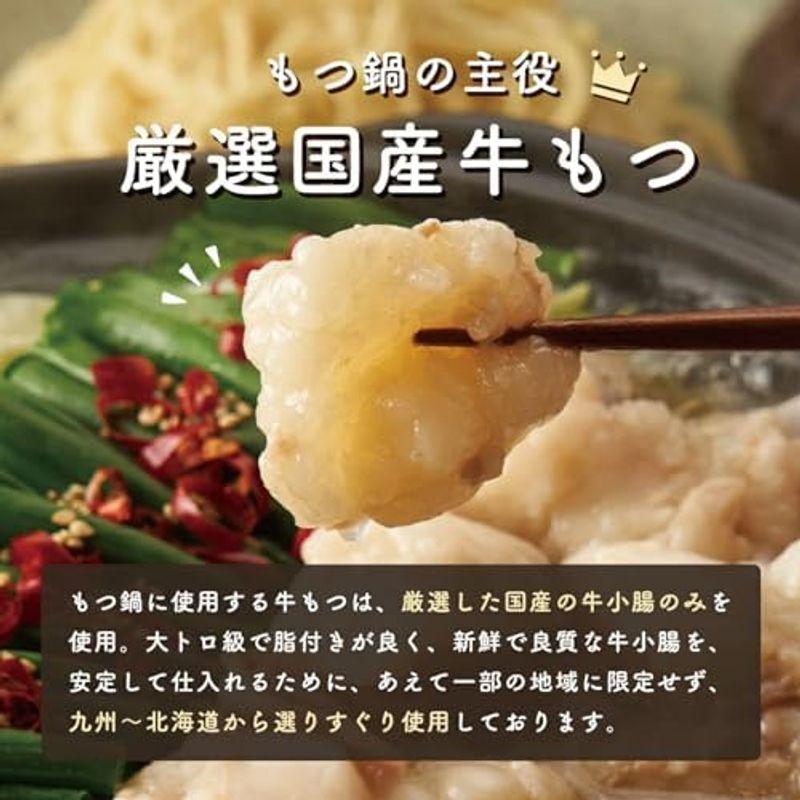 TAKUNABE 国産牛もつ鍋 (秘伝醤油味) 特製ちゃんぽん麺 九州ごぼう付 (2~3人前) もつ鍋セット(冷凍) レシピ付き お取り寄せ