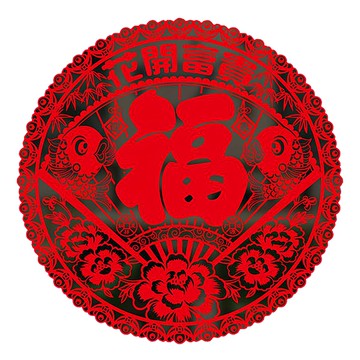 JB Design 時尚壁貼 花開富貴 XL6306A 兩入 Set PVC材質  30 x 30cm  紅色