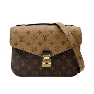 Louis Vuitton LV路易威登 展示品 Pochette Metis 帆布雙拼色斜背郵差包(M44876-咖)
