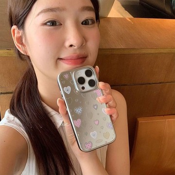 ✨防摔手機殼✨愛心氣泡適用蘋果17手機殼iPhone16promax鏡面15/14電鍍13/12女11