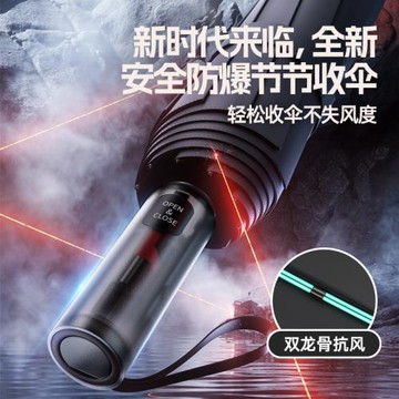 24骨全自動雨傘防回彈節節收暴雨專用反向抗風加固加厚定制印圖字