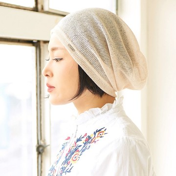 男女適用寬鬆網眼軟帽、堆疊式波西米亞風透氣帽、涼感輕巧帽