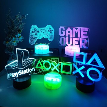 電競燈XBOX游戲小電競游戲機箱手辦索尼PS5周邊桌面擺件科技感燈