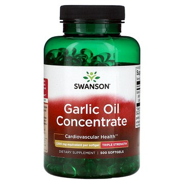 Swanson, 濃縮大蒜油，1,500 毫克，500 粒軟凝膠