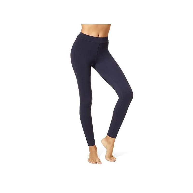 ヒュー HUE Wide Waistband Blackout Cotton Leggings レディース パンツ ズボン Navy