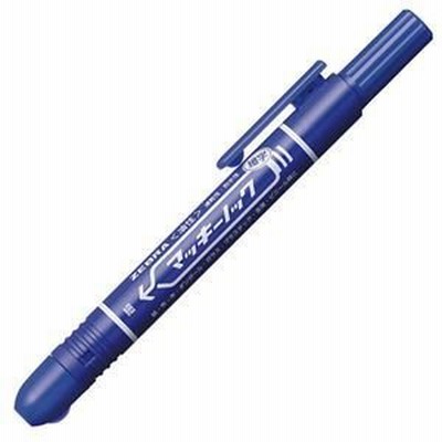 (まとめ) ゼブラ 油性マーカー マッキーノック 細字 青 P-YYSS6-BL 1本 〔×30セット〕