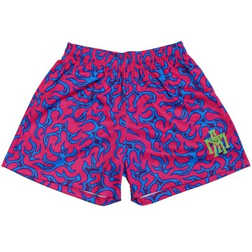 MTA MT25P002 FLAME MESH SHORTS 滿版火焰 單層網布 短褲 (桃紅色)