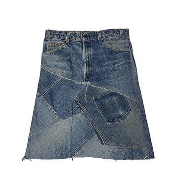 古著橘標Levi's拼接丹寧裙F