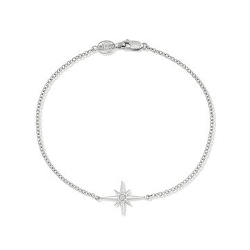 14k Gold & Diamond Single North Star Bracelet