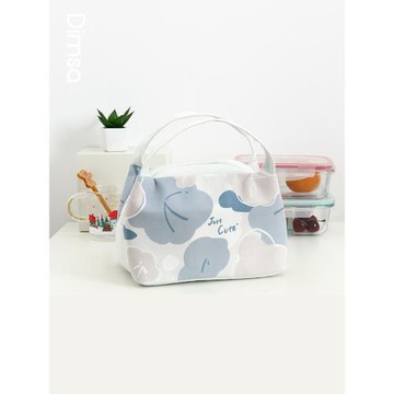 日式原創文藝小花午餐便當包大號保溫鋁箔手提上班族時尚AWT212