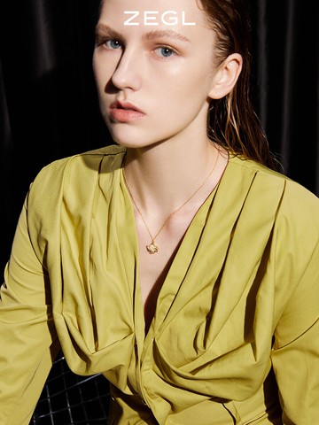 ZEGL情人節禮物送女生朋友925純銀風車項鏈女鎖骨鏈情侶生日禮品