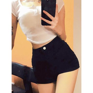 高腰短褲女2025春秋季新款黑色緊身顯瘦打底褲牛仔外穿超短褲熱褲