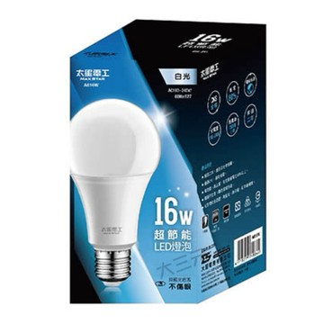 太星電工 16W 超節能 LED燈泡   白光A816W  / 暖白光A816L