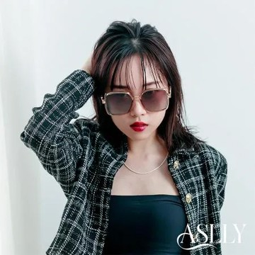 ASLLY 方形漸層墨鏡 | 鐵觀音奶茶