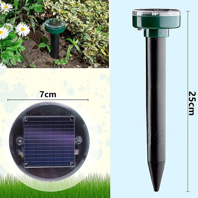 モグラ撃退器 6セット防獣グッズ ソーラー式 超音波 動物撃退器 モグラ退治 ネズミ撃退器 蛇撃退器 IP65防水防塵 モグラ駆除 もぐら退治 簡単設置