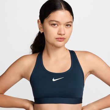 NIKE 運動內衣 女款 中度支撐 慢跑 瑜珈 訓練 AS W NK SWSH MED SPT BRA 藍 DX6822-478
