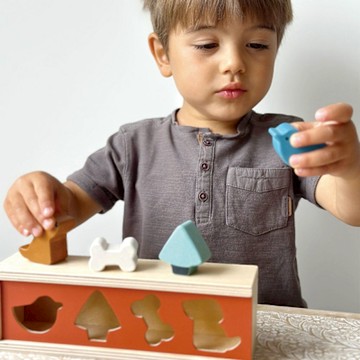 【美國 Mentari】可愛動物配對盒(木製玩具/蒙特梭利)