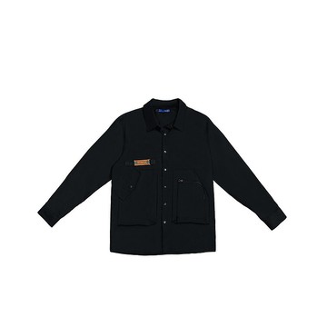 工裝立體袋襯衫-黑