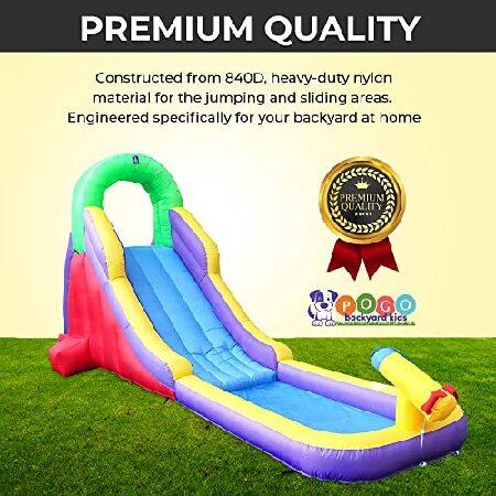 Backyard Kids Inflatable Water Slide for Kids 19.7 x 6.6 x 9.5 Ft Residential Backyard Inflatable Slide for Summer Fun Rainbow Slide w  Water Cann