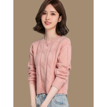 短款毛衣羊毛衫女秋冬季加厚小個子高腰針織上衣配裙子內搭打底衫