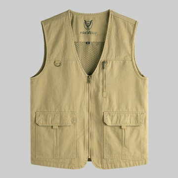 男士大尺碼背心馬甲外套   大碼8XL馬甲男士夏季外穿釣魚無袖工裝外套新款潮牌坎肩背心男裝