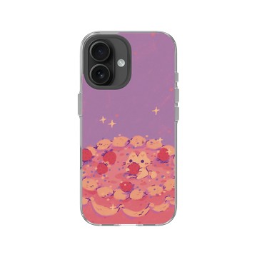 iPhone 16 Clear Case（相機按鈕） 透明 - Jazlynn - 草莓蛋糕