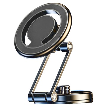 magsafe車用環形磁吸支架 亮黑色 可折疊手機支架  1個