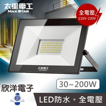 太星電工 LED防水 投射燈 30~200W 全電壓110V 220V 探照燈 高亮度LED燈珠 節能環保 戶外照明燈