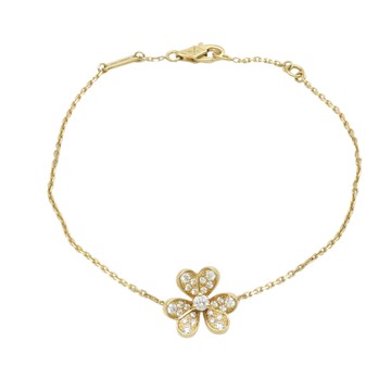 Van Cleef ＆ Arpels 梵克雅寶 18K黃金 鑽石 Frivole Mini 手鍊 VCARP24100 【二手名牌BRAND OFF】