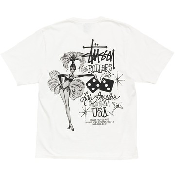 STUSSY 1905200 HIGH ROLLERS TEE 短T (水洗白色)