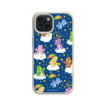 iPhone 15 SolidX 貝殼灰 - Care Bears - 夜空星語